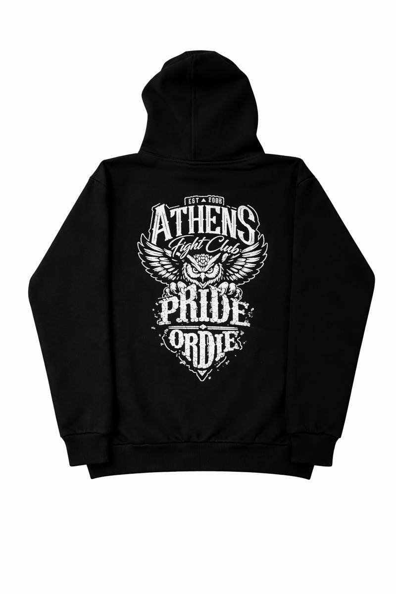 PRIDE OR DIE ATHENS FIGHT CLUB hoodie -black